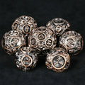 Spherical Planet Metal DND Dice Set
