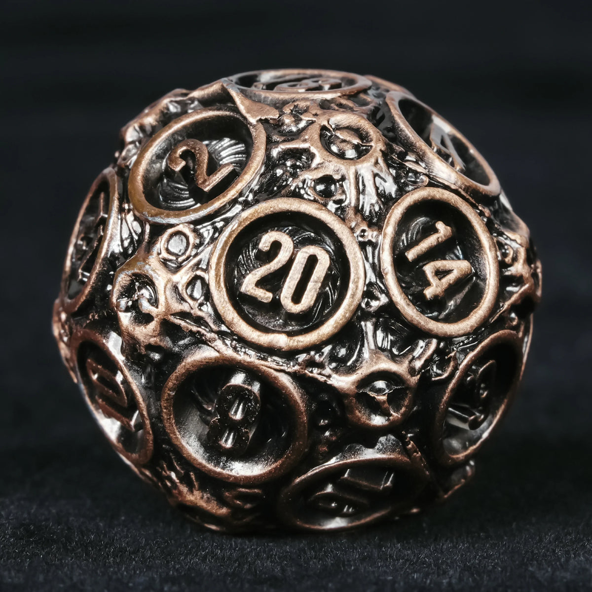Spherical Planet Metal DND Dice Set – alternate product view