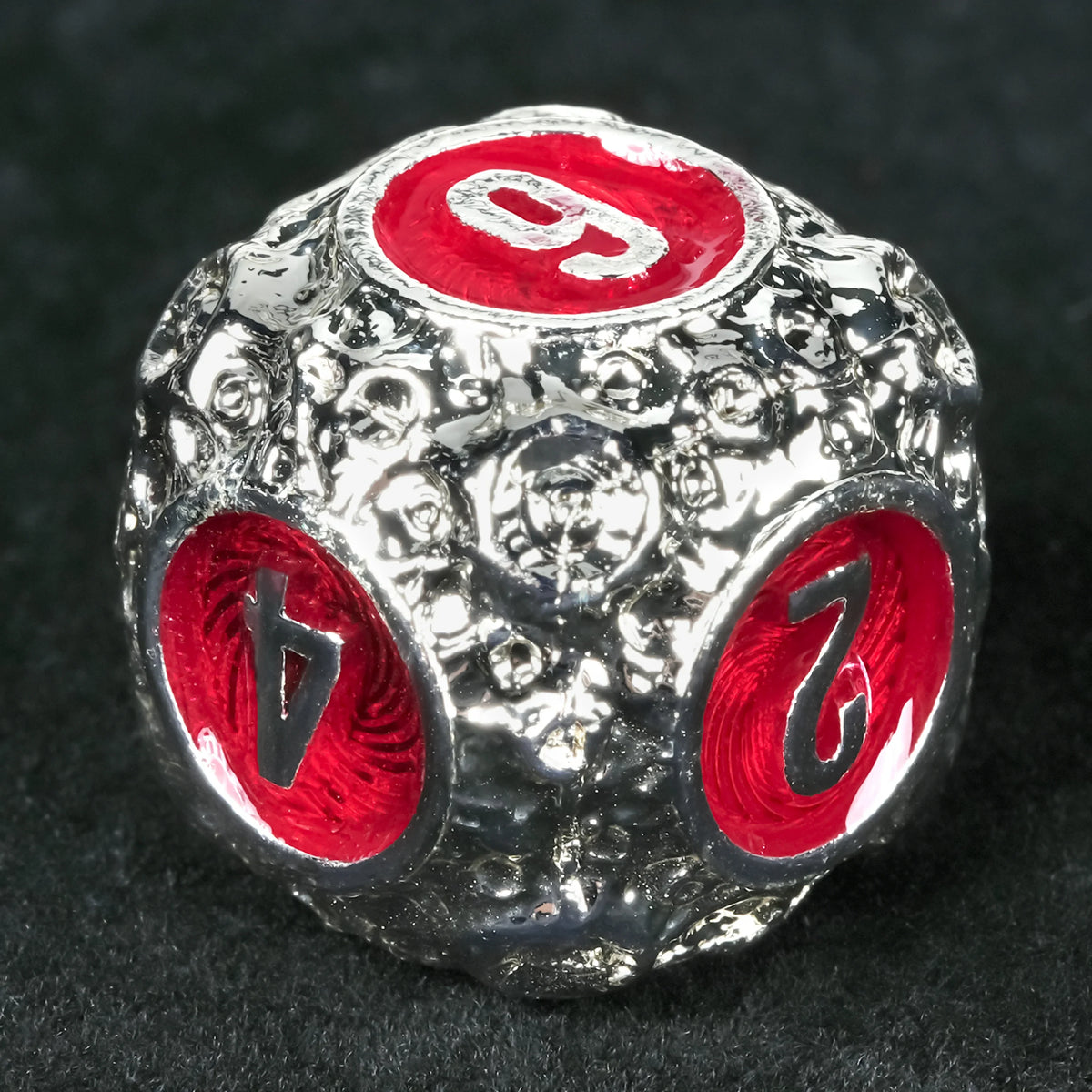 Spherical Planet Metal DND Dice Set – 7pc Ball – alternate product view