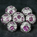 Spherical Planet Metal RPG Dice Set – 7pc