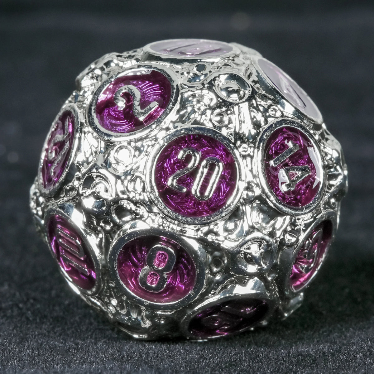 Spherical Planet Metal RPG Dice Set – 7pc – alternate product view
