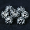 Spherical Planet Metal RPG Dice Set – Full