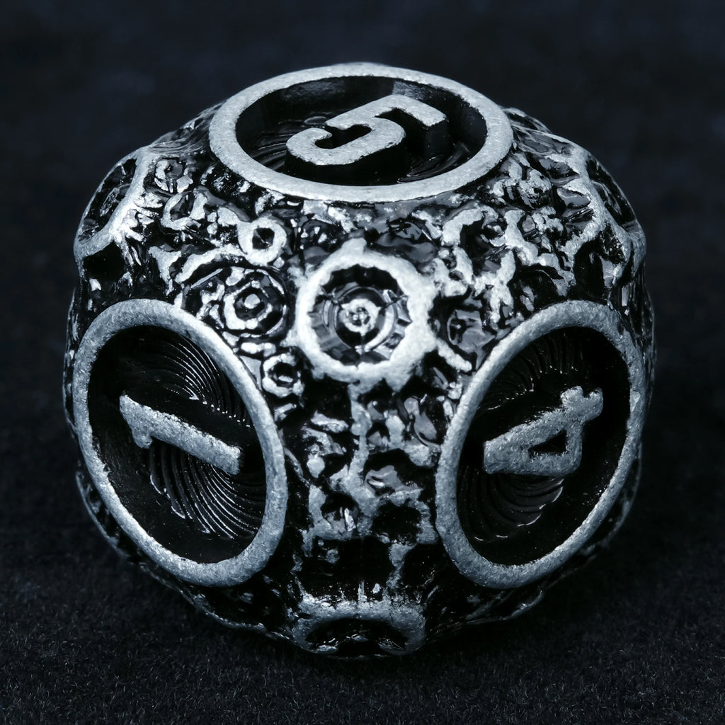 Spherical Planet Metal RPG Dice Set – Full – alternate product view