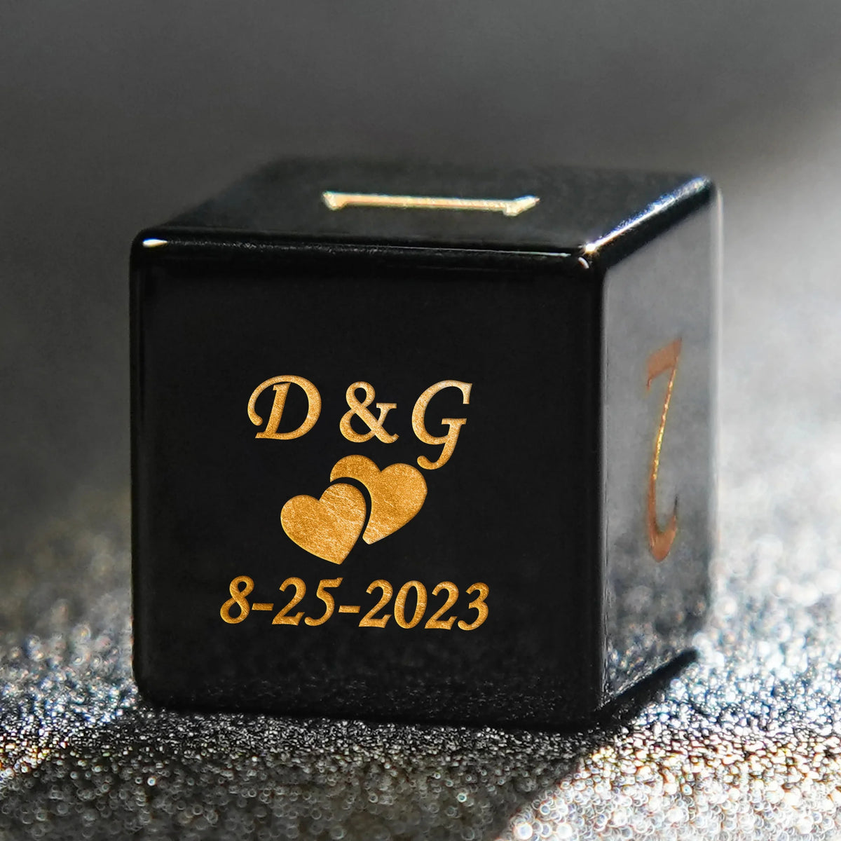 Standard Natural Gemstone RPG Dice Set – Custom Gemstone Dice—Personalized standard polyhedral natural gemstone dice