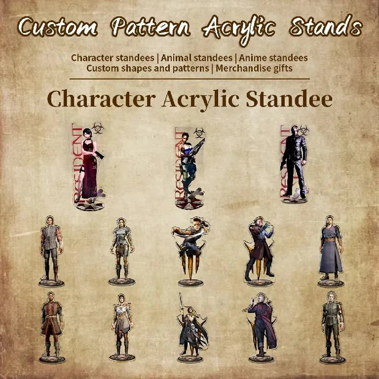 Standees RPG Miniature – Acrylic Tabletop Model – Custom Acrylic Standees – Personalized transparent acrylic standees