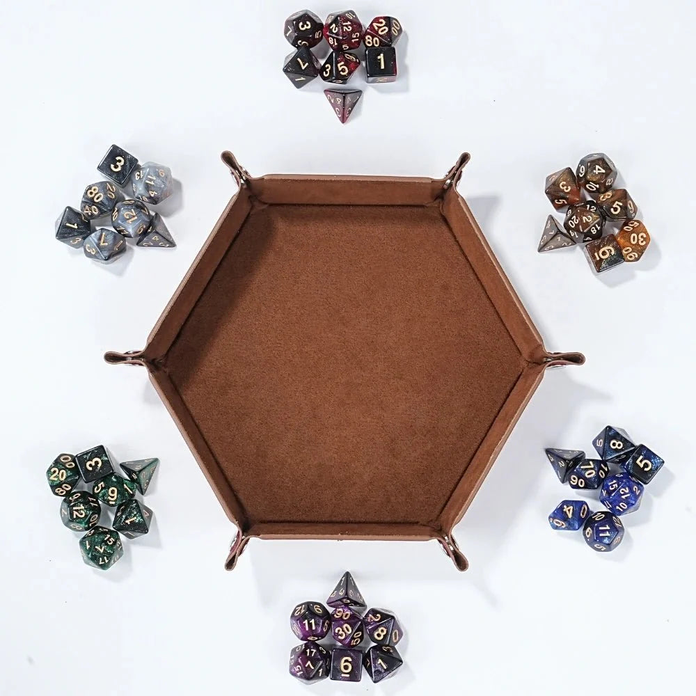 Star Dice Tray – Resin – Glitter Design – Acrylic Star Glitter DND Dice Set + Dice Tray