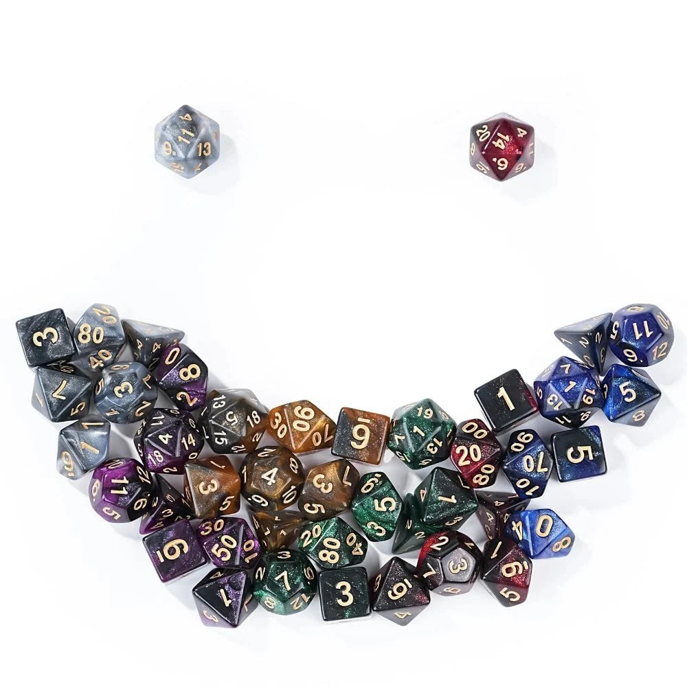 Star Dice Tray – Resin – Glitter Design – Acrylic Star Glitter DND Dice Set + Dice Tray