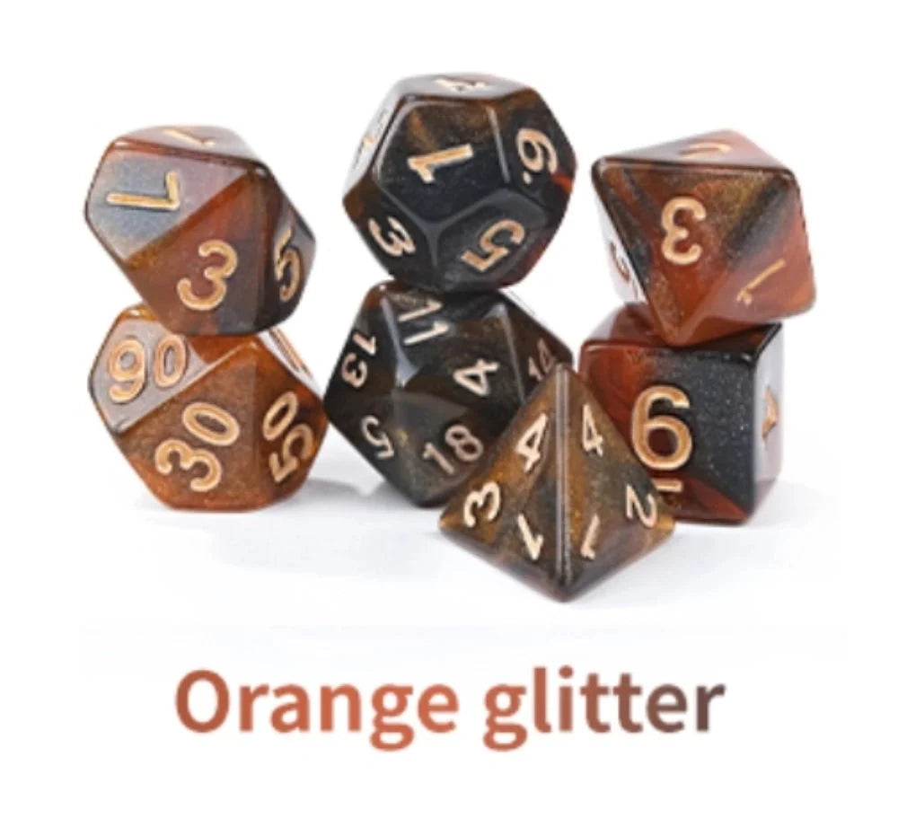 Star Dice Tray – Resin – Glitter Design – Acrylic Star Glitter DND Dice Set + Dice Tray