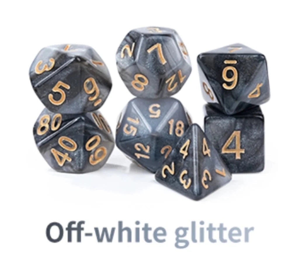 Star Dice Tray – Resin – Glitter Design – Acrylic Star Glitter DND Dice Set + Dice Tray