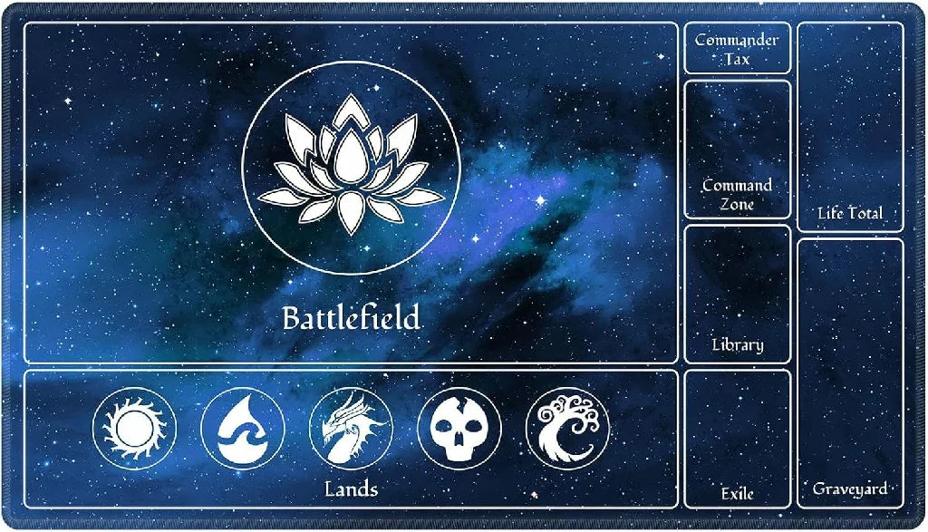 Star Gaming Playmat – Blue Starry Sky MTG Playmat — Waterproof Mousepad for Card Games