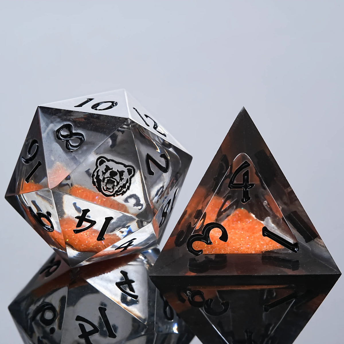 Star Liquid Core Dice Set – Blazing Bear – Kickstarter Dice - Blazing Bear Liquid Core Resin Dice Set