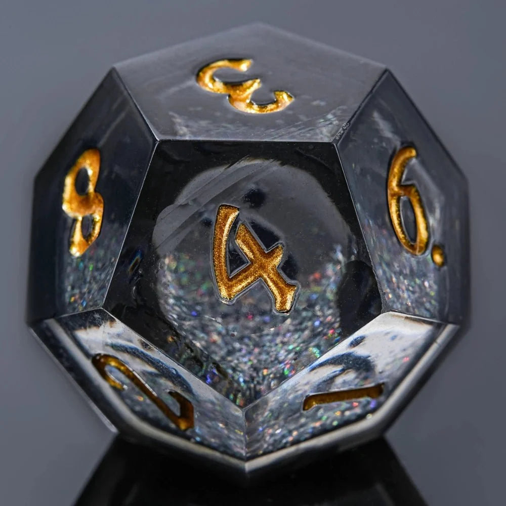 Star Liquid Core Dice Set – Inverted Pentagram – Kickstarter Dice - Inverted Pentagram Liquid Core Resin Dice Set