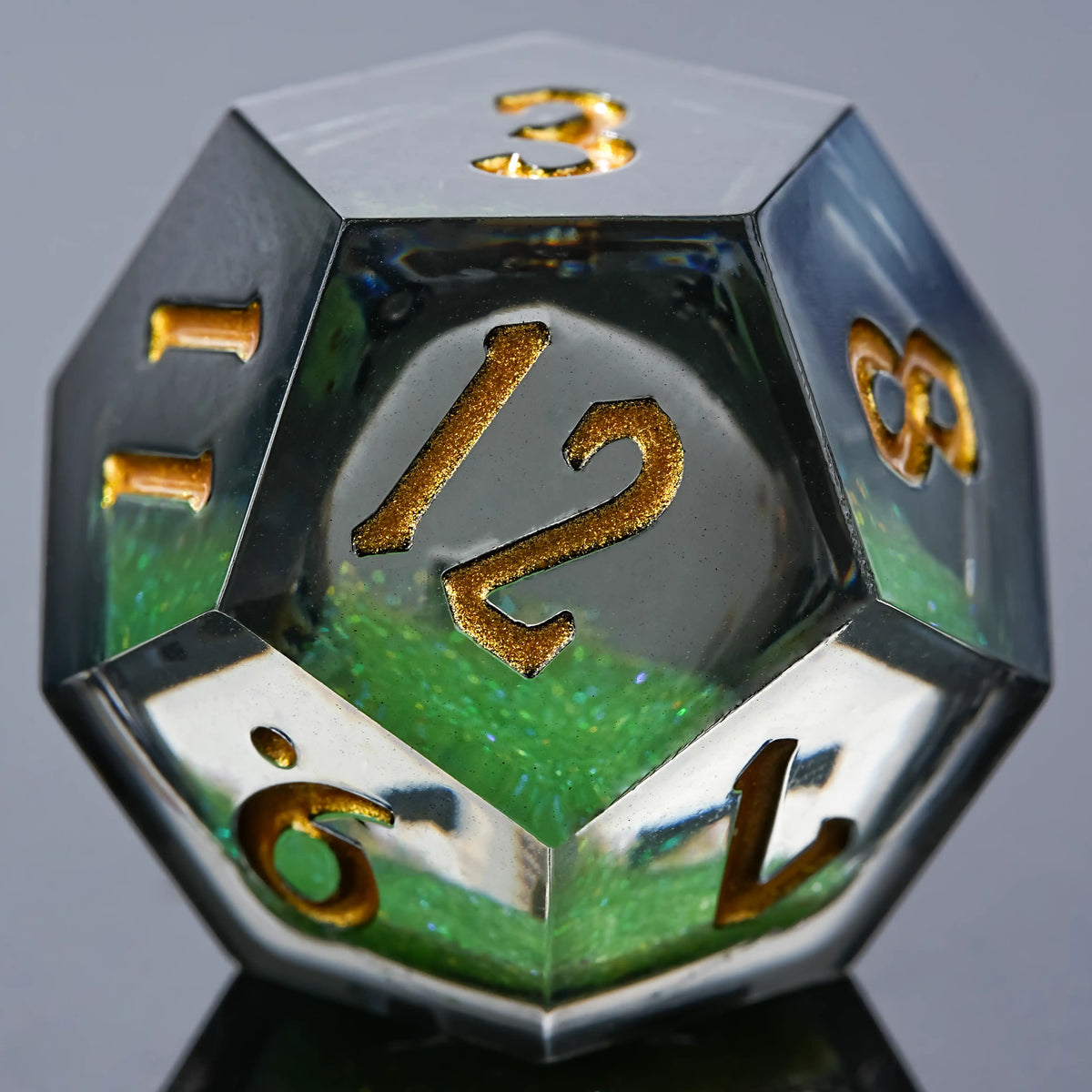Star Liquid Core Dice Set – Plague Elixir – Kickstarter Dice - Plague Elixir Green Liquid Core Resin DND D12 Dice with