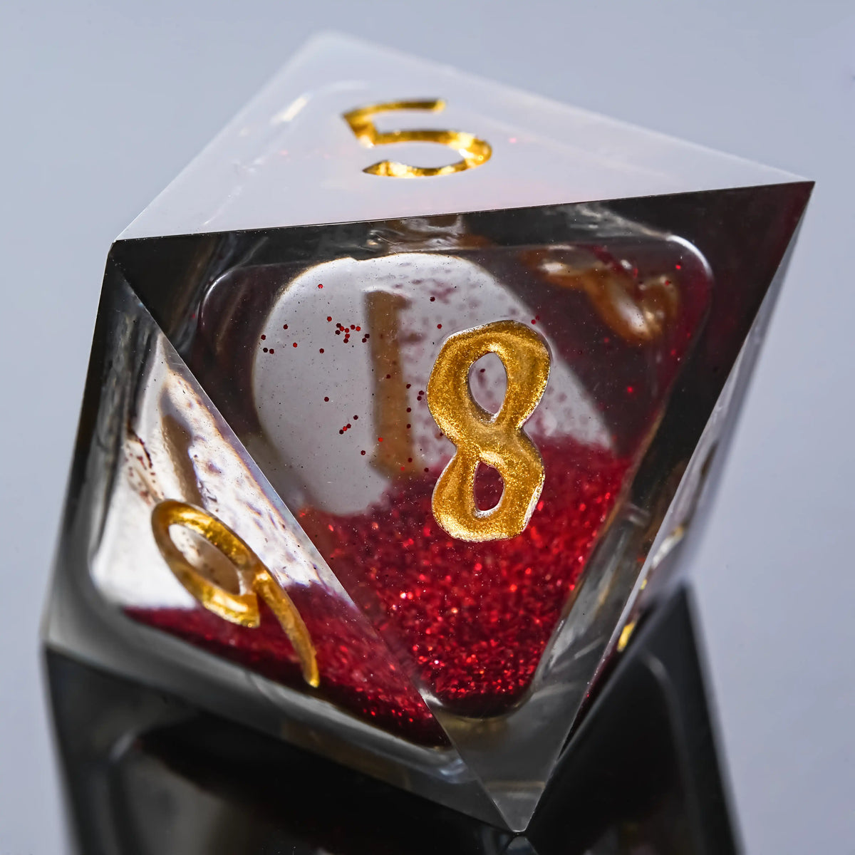 Star Liquid Core Dice Set – Vampire Bite – Kickstarter Dice - Vampire Liquid Core Resin Dice Set