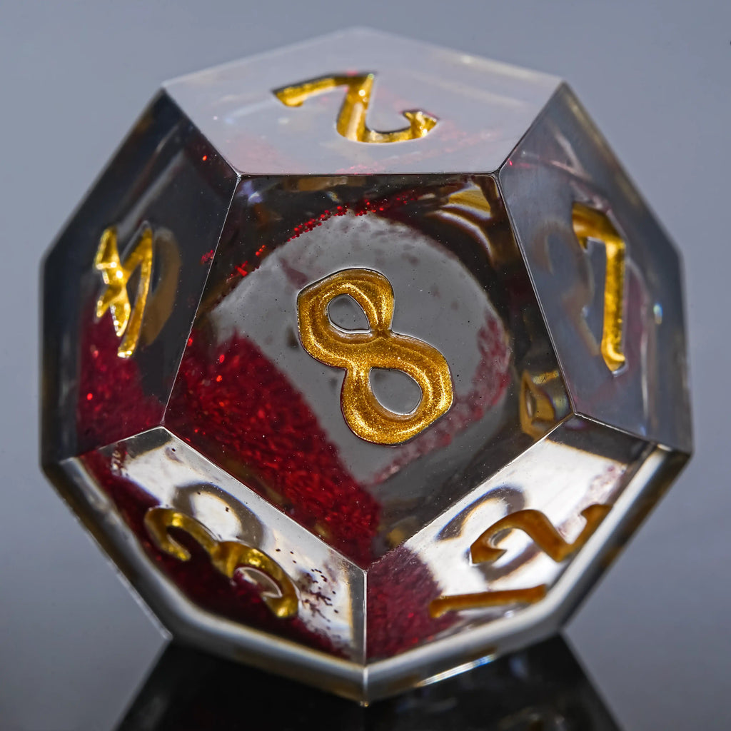 Star Liquid Core Dice Set – Vampire Bite – Kickstarter Dice - Vampire Liquid Core Resin Dice Set