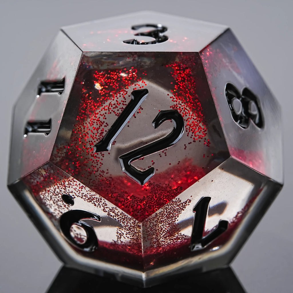 Star Liquid Core Dice Set – Vampire Bite – Kickstarter Dice - Vampire Liquid Core Resin Dice Set