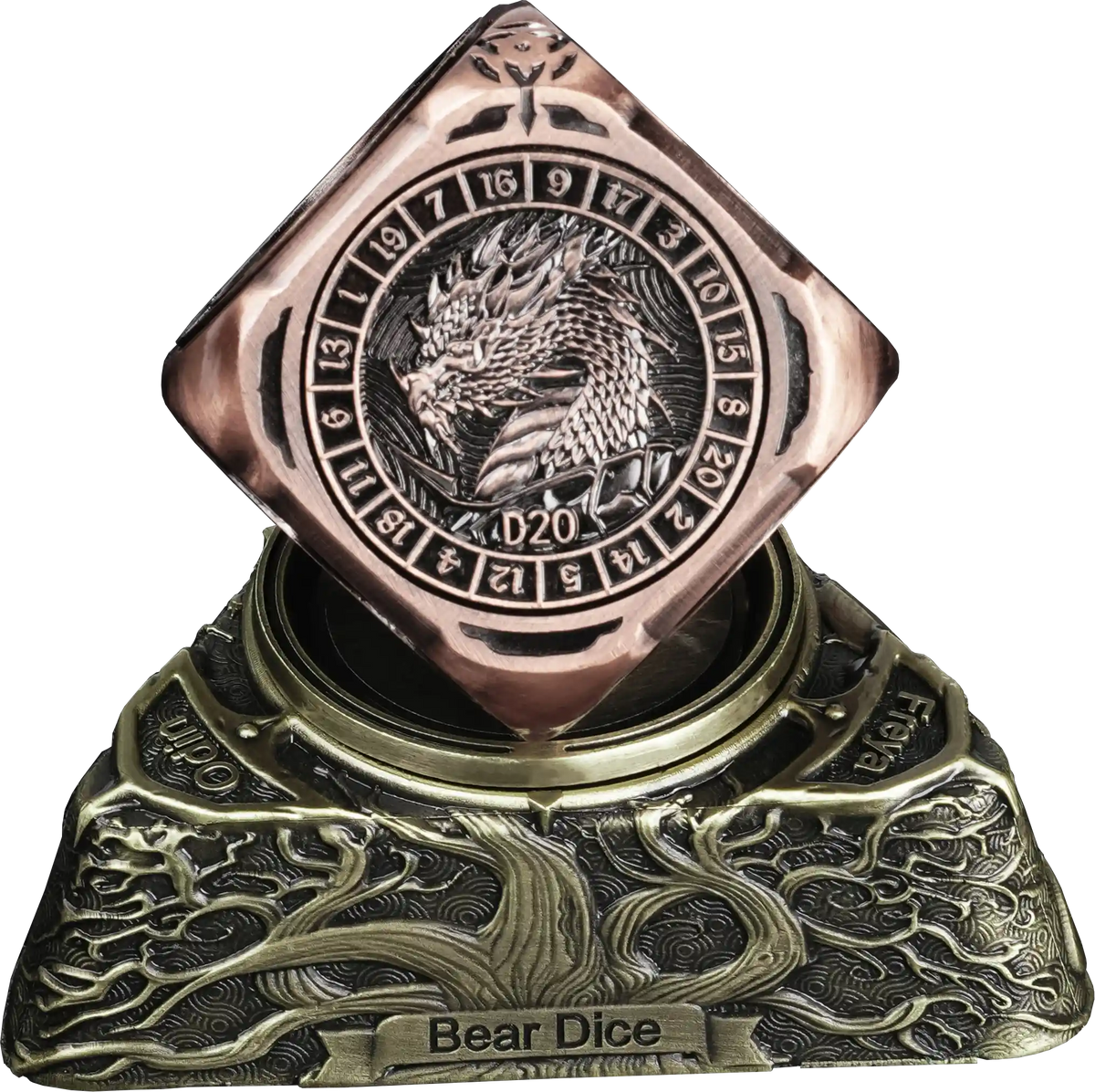 Star Metal Bullet Dice Set – Spinner – Kickstarter Dice - Copper 7-in-1 Unique Metal D6 Spinning Dice with a Bronze