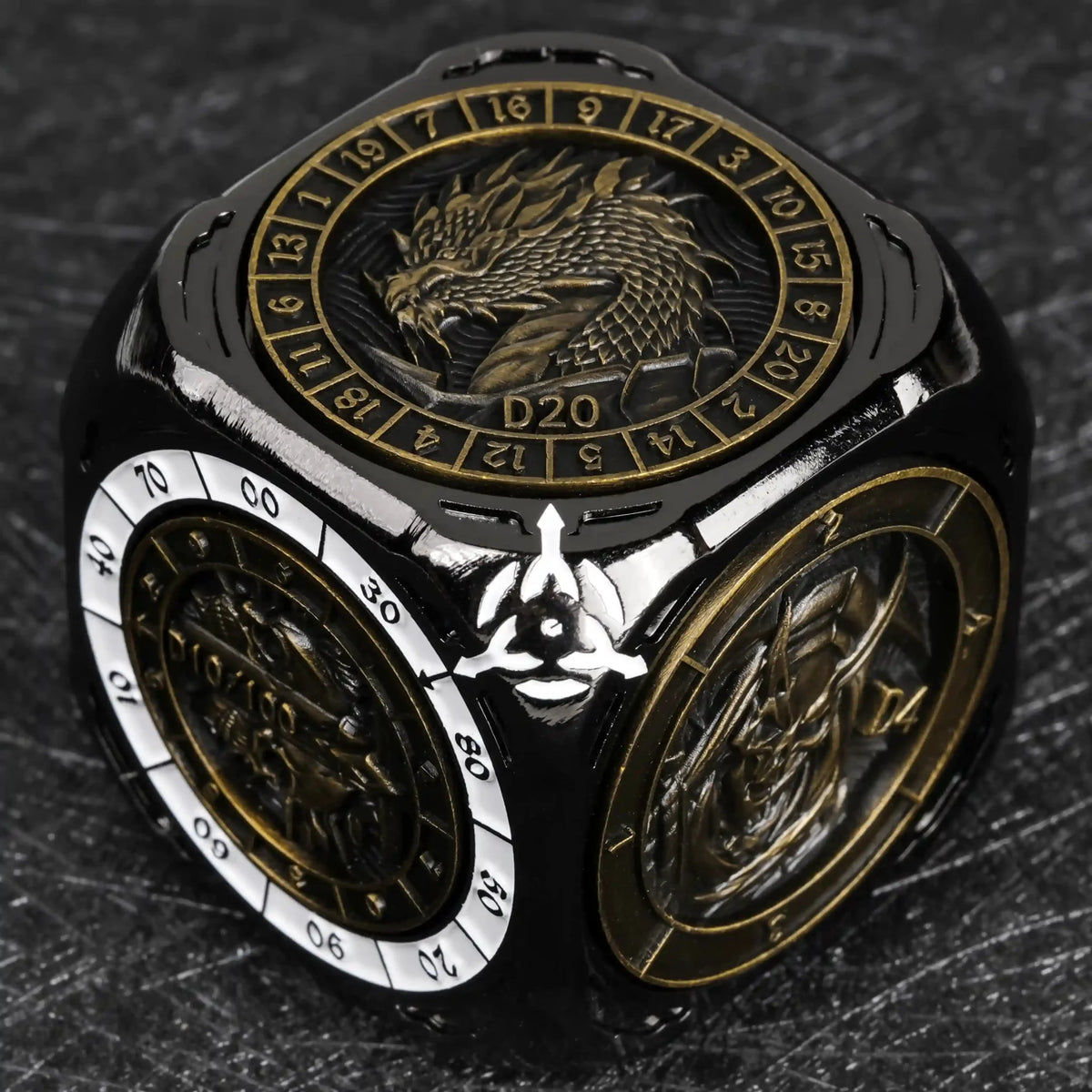Star Metal Bullet Dice Set – Spinner – Kickstarter Dice - 7 - in - 1 Unique Metal D6 Spinning Dice 2.0