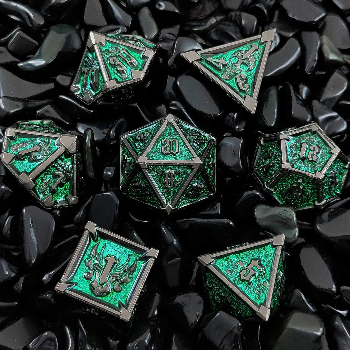 Star Metal DND Dice Set – Horn – Gothic Mysticism - Starhorn Metal dnd Dice Set Collection