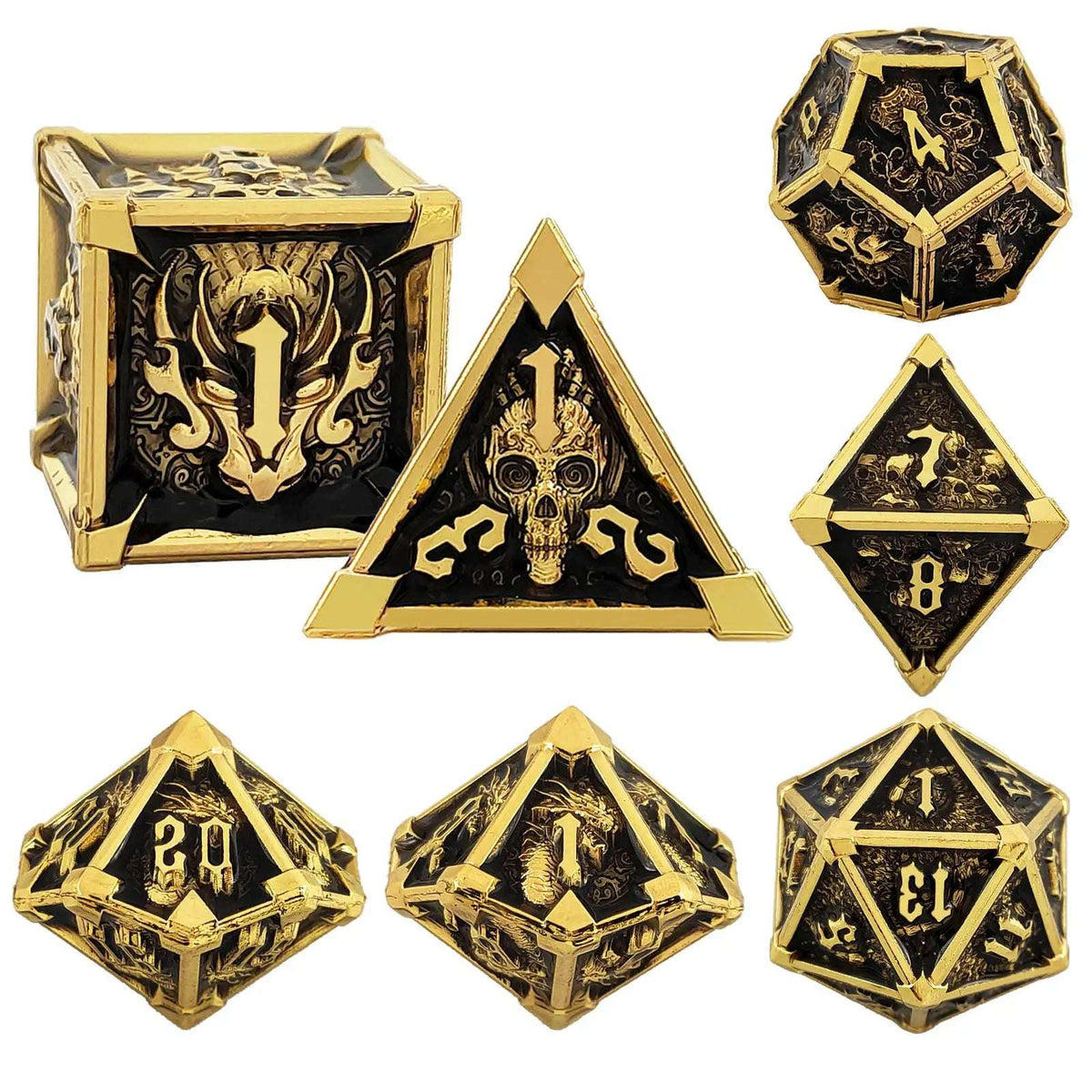 Star Metal DND Dice Set – Horn – Gothic Mysticism - Starhorn Metal dnd Dice Set Collection