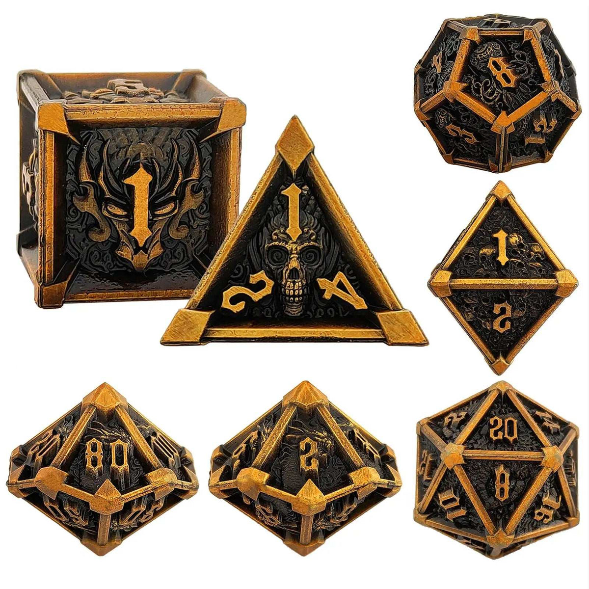 Star Metal DND Dice Set – Horn – Gothic Mysticism - Starhorn Metal dnd Dice Set Collection