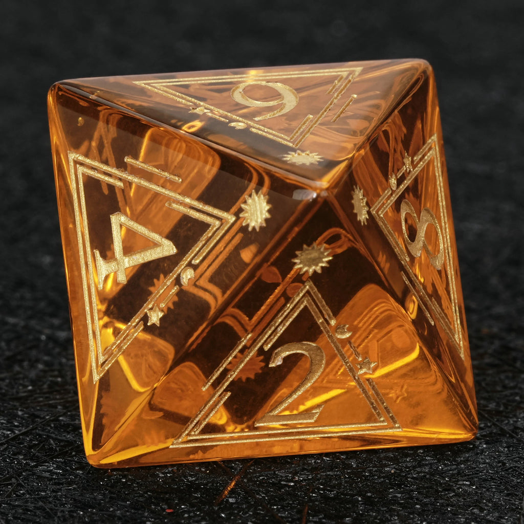 Star Natural Stone DND Dice Set – Starburst Constellation – alternate product view