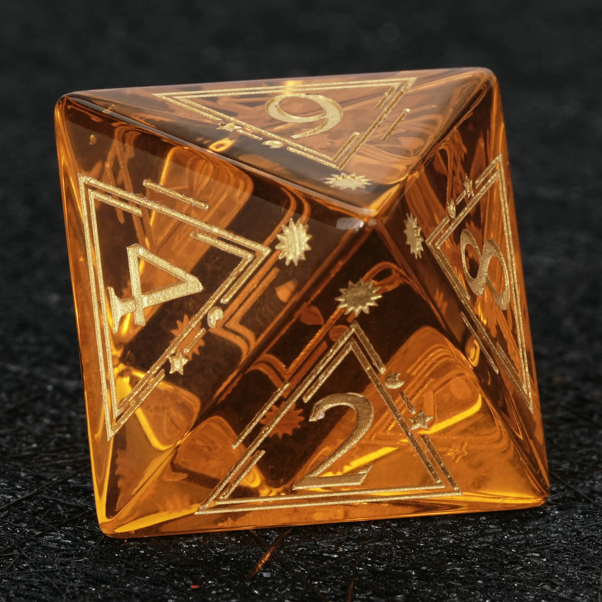 Star Natural Stone DND Dice Set – Starburst Constellation – alternate product view