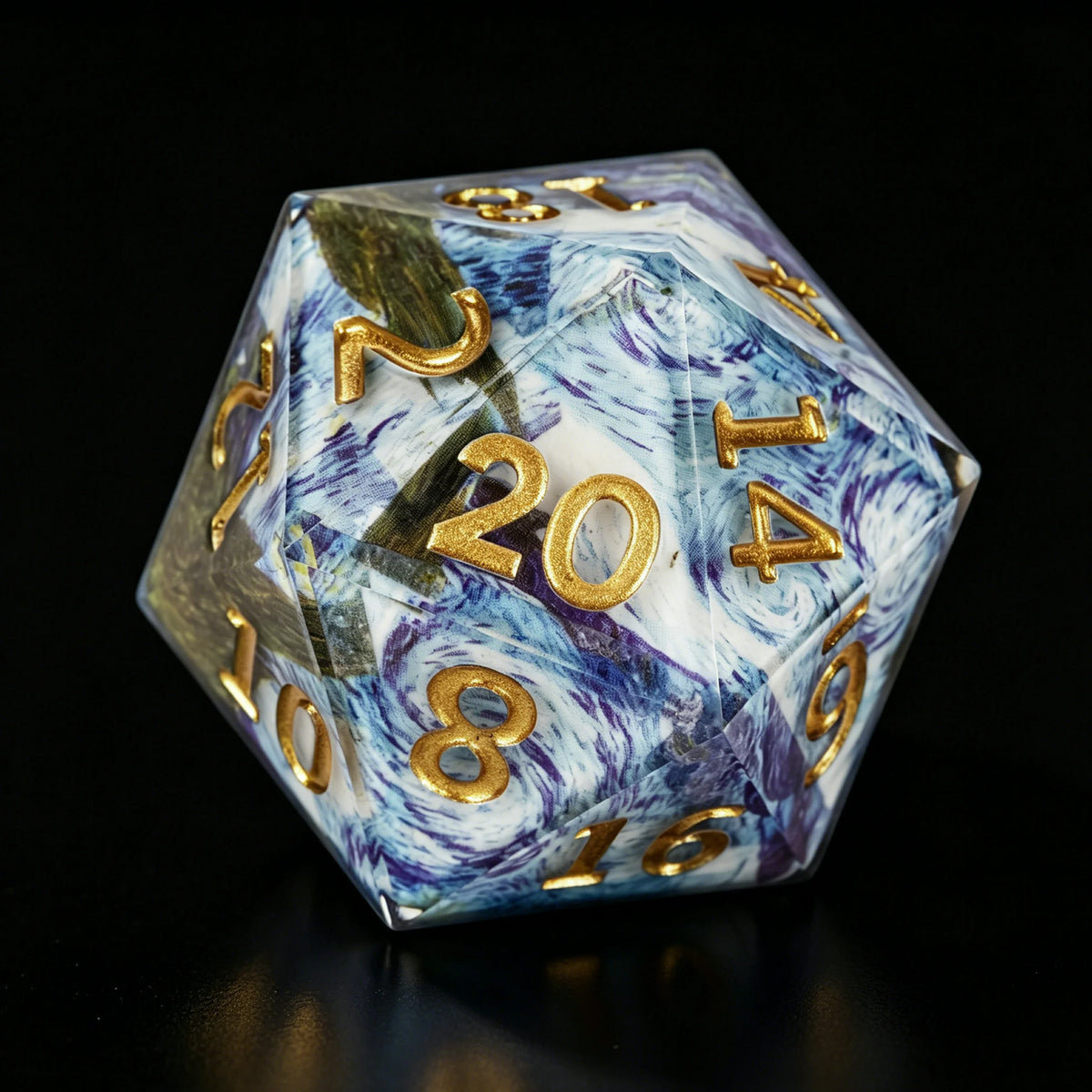 Star Resin D20 Dice – Giant Lettering – alternate product view