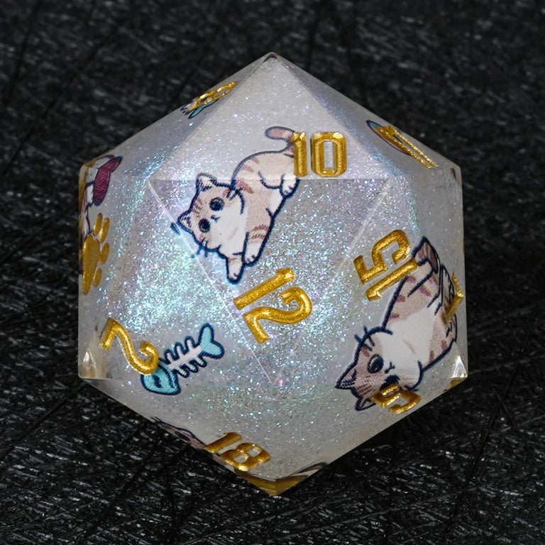 Star Resin DND Dice Set – British Shorthair – alternate product view