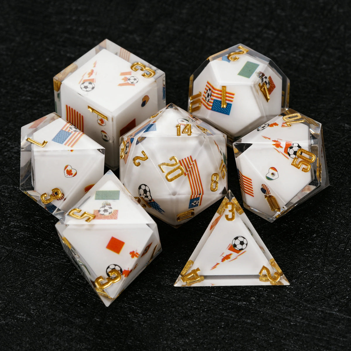 Star Resin DND Dice Set – Canada Mexico