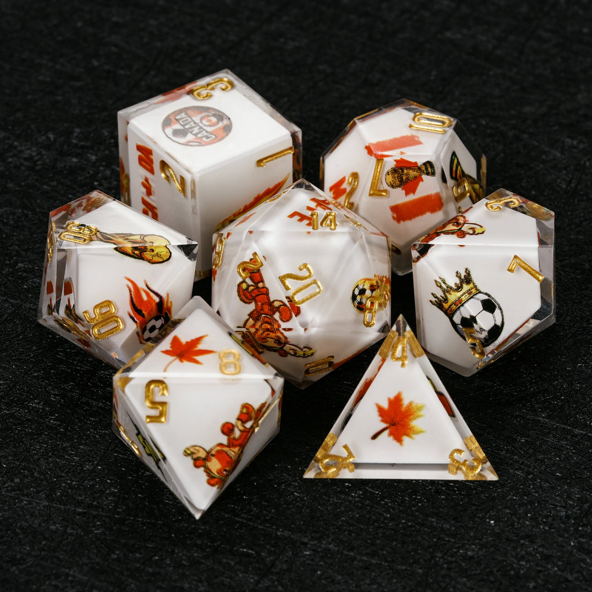 Star Resin DND Dice Set – Cup Kickstarter – Soccer World 1