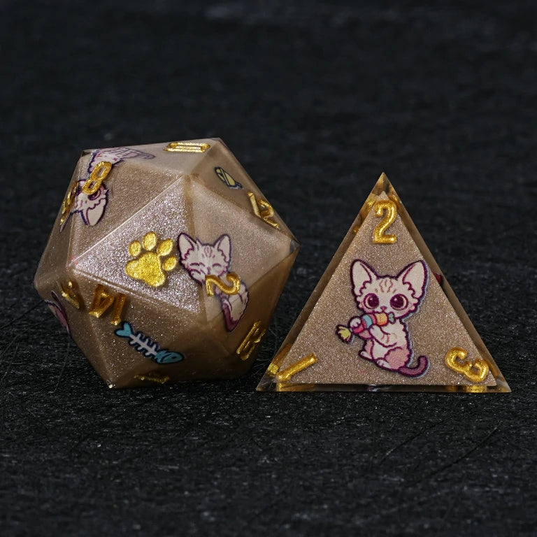 Star Resin DND Dice Set – Devon Rex – alternate product view