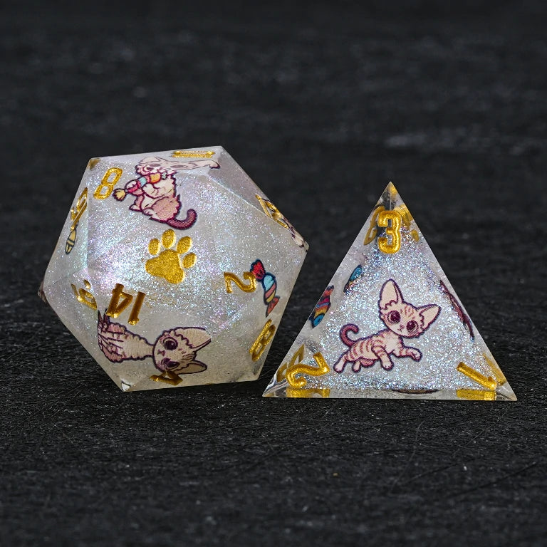 Star Resin DND Dice Set – Devon Rex – alternate product view