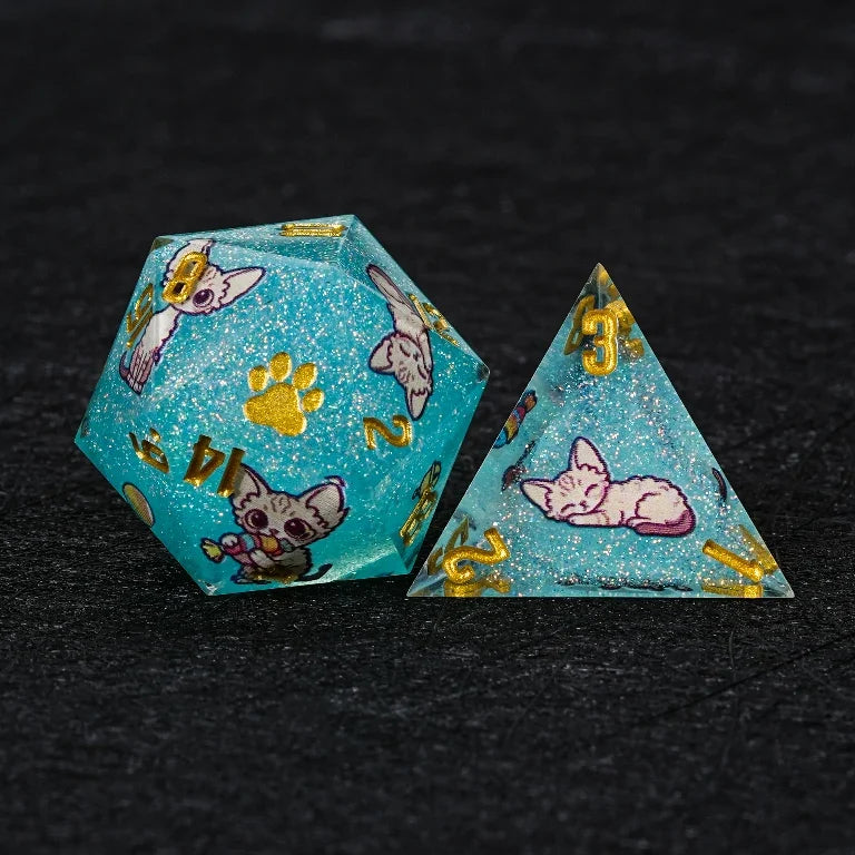 Star Resin DND Dice Set – Devon Rex – alternate product view