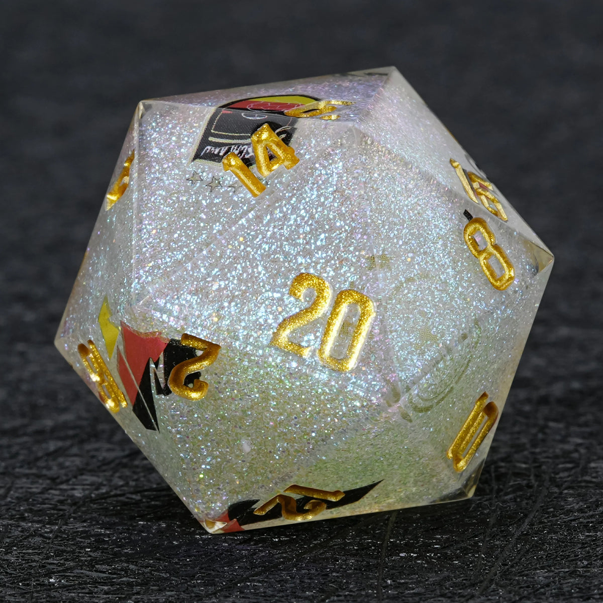 Star Resin DND Dice Set – Glitter – World Cup – alternate product view