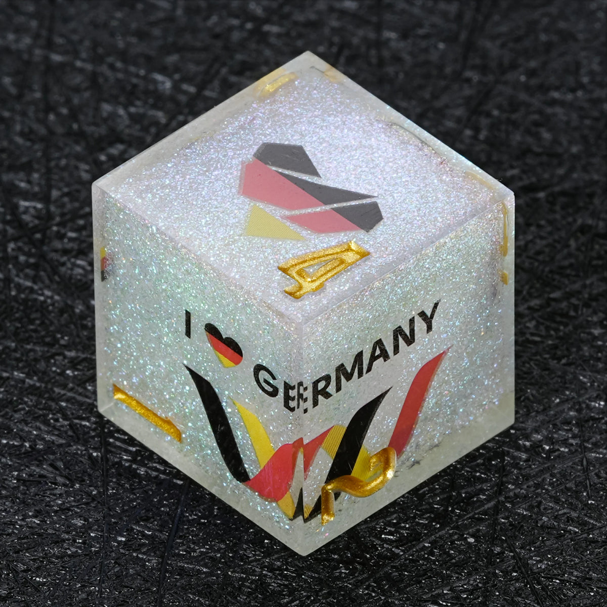 Star Resin DND Dice Set – Glitter – World Cup – alternate product view