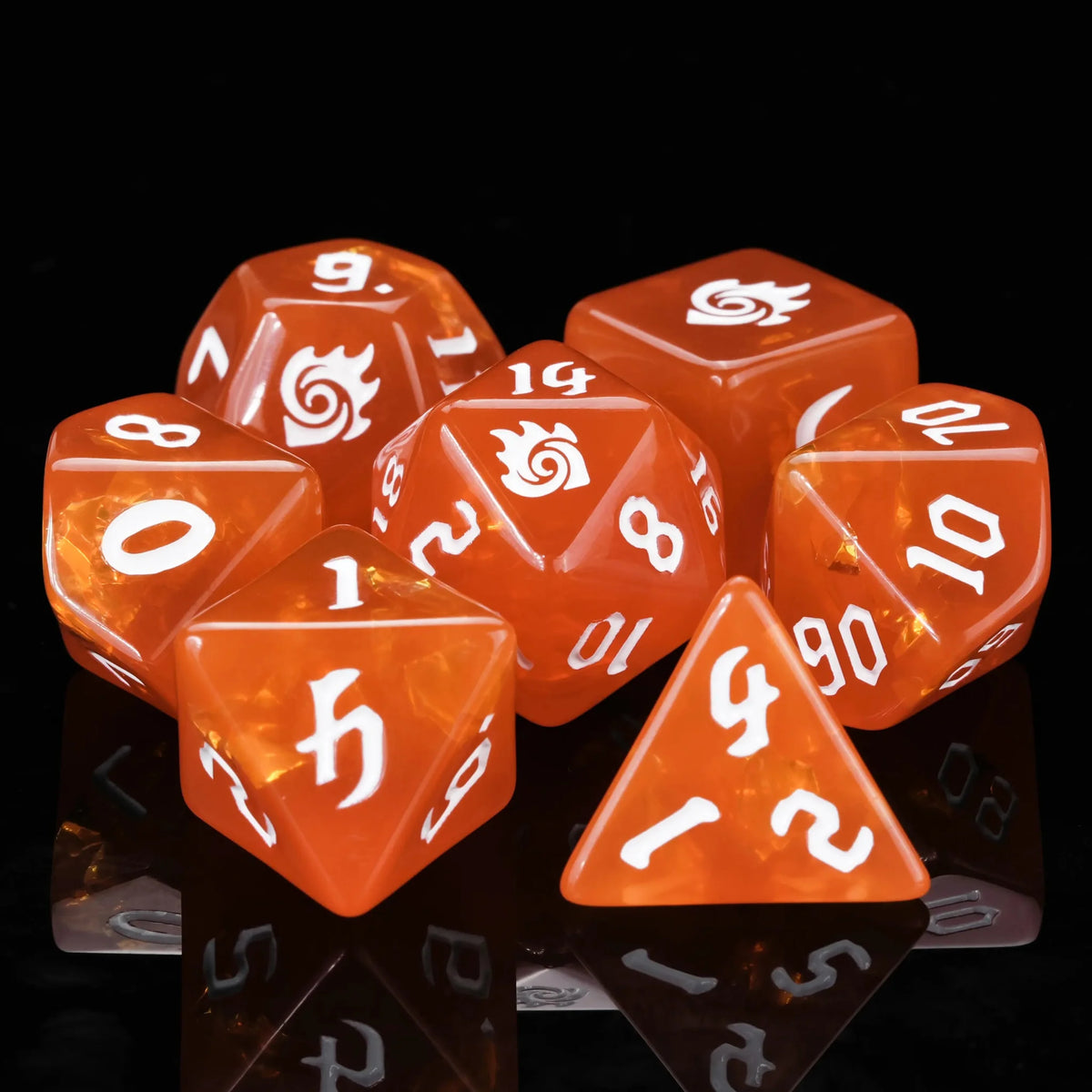 Star Resin DND Dice Set – Kickstarter Sorcerer – Kickstarter Dice – Warlock Resin Dice Set + White Numbers