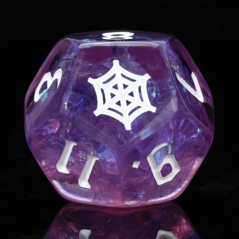 Star Resin DND Dice Set – Kickstarter Webweaver – Kickstarter Trickster Dice - Kickstarter Purple Resin DND D12 Dice