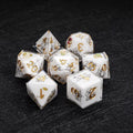 Star Resin DND Dice Set – Legends Poodle – Kickstarter Dice – Sharp-Edged White Resin Poodle DND Dice Set