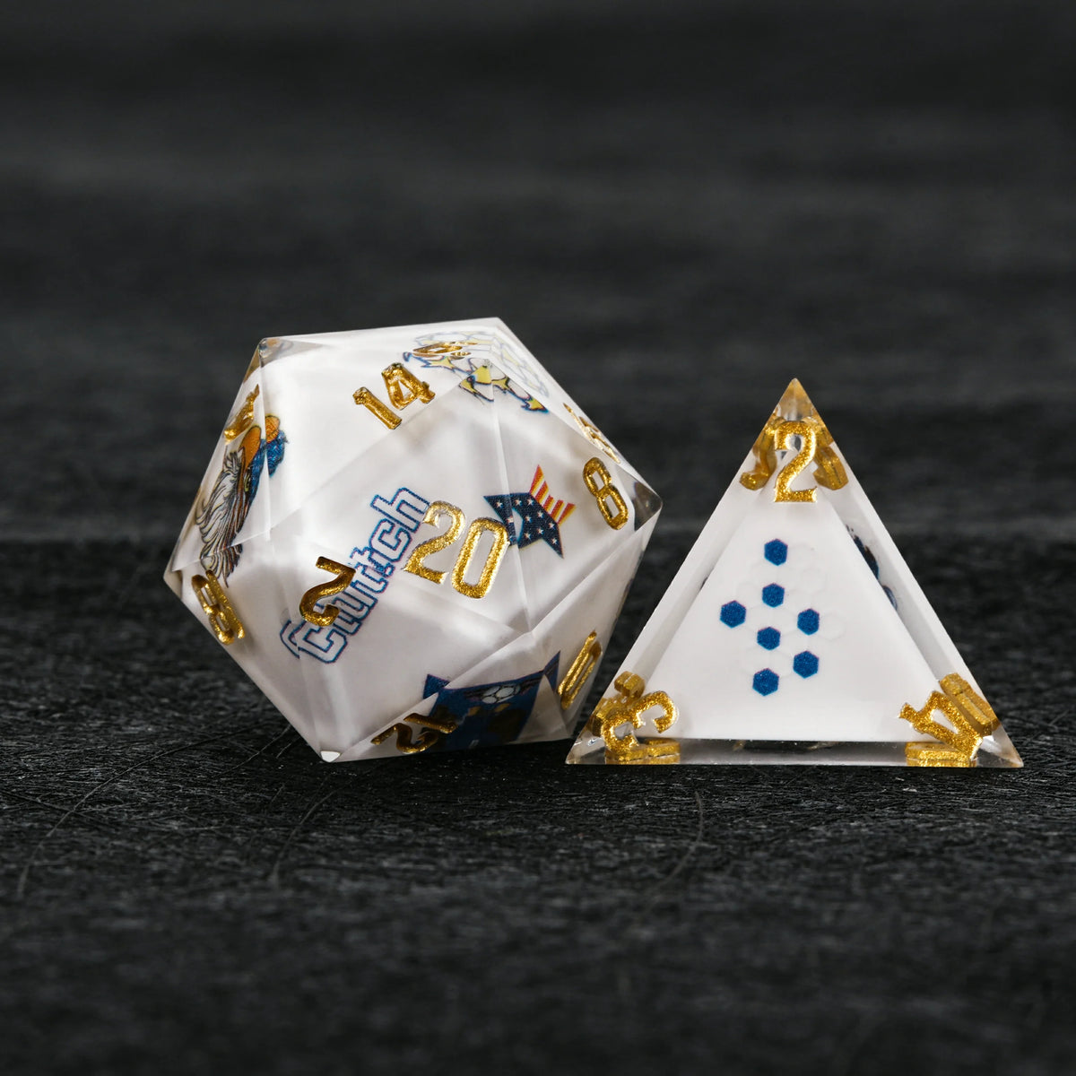 Star Resin DND Dice Set – USA Soccer – alternate product view