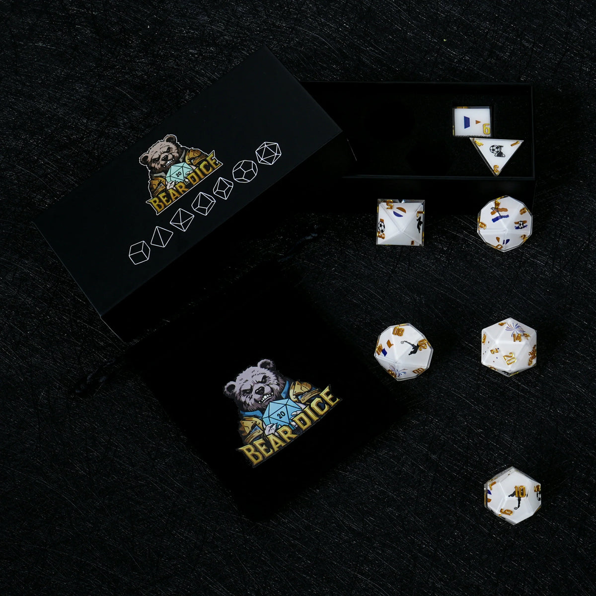 Star Resin DND Dice Set – World Cup – alternate product view