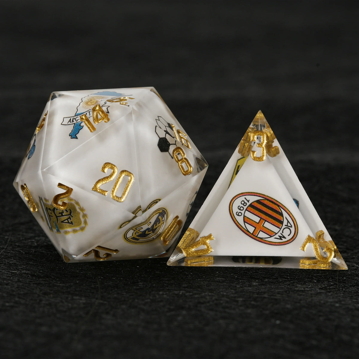 Star Resin DND Dice Set – World Cup – Argentina Soccer 1 – alternate product view