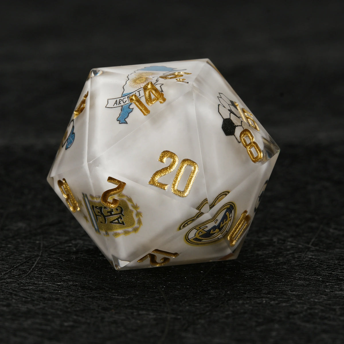 Star Resin DND Dice Set – World Cup – Argentina Soccer 1 – alternate product view