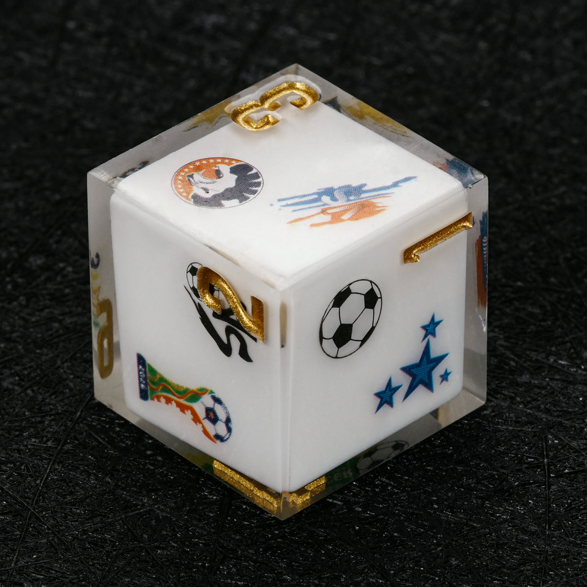 Star Resin DND Dice Set – World Cup – Brazil Soccer 1 – alternate product view