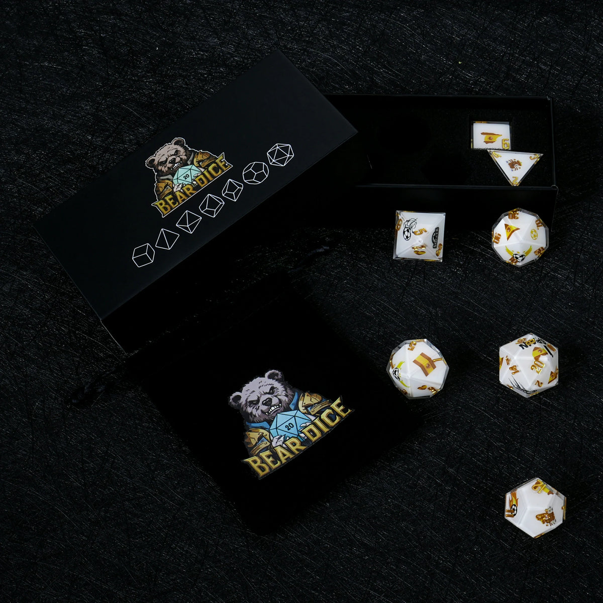 Star Resin DND Dice Set – World Cup – France Soccer 1 – alternate product view