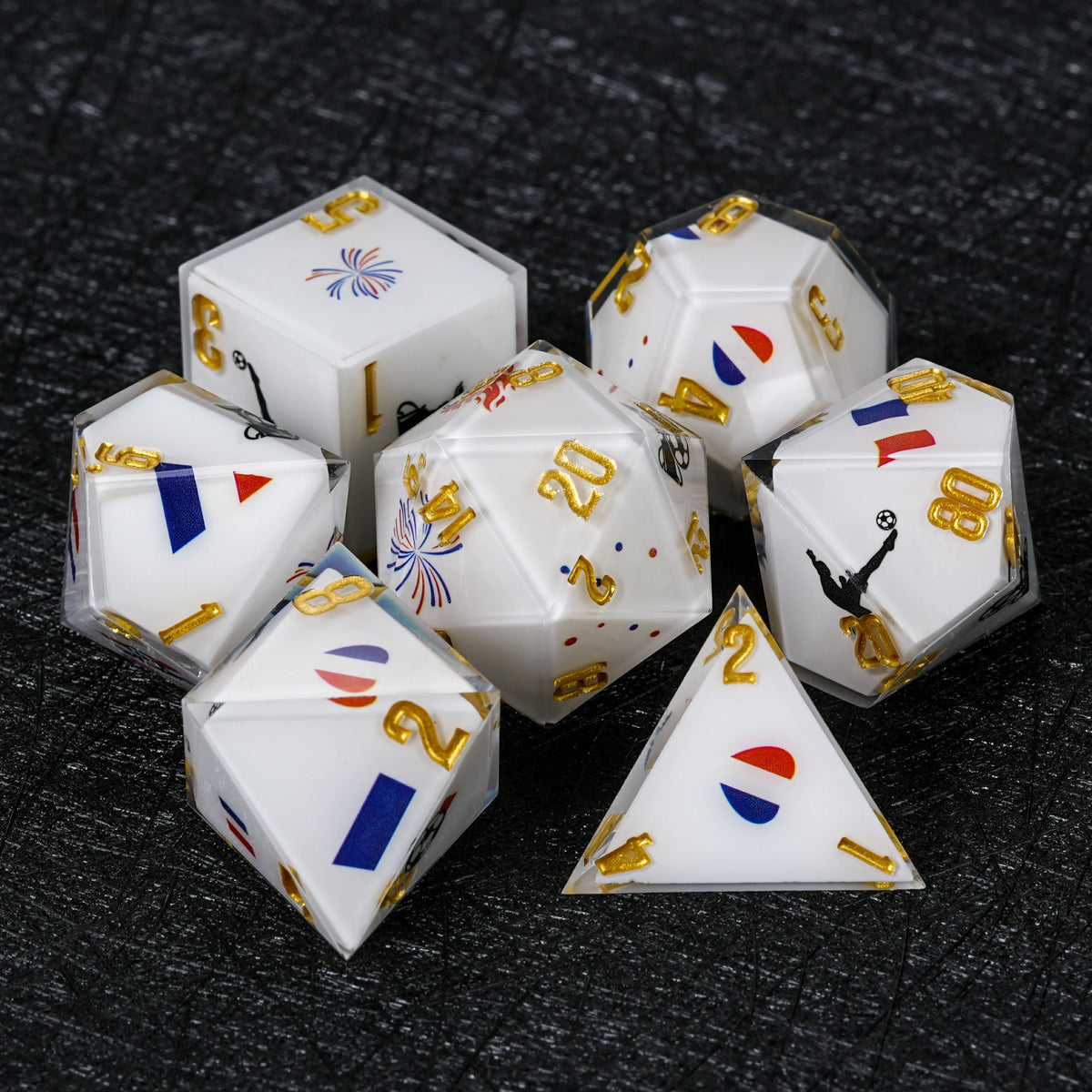 Star Resin DND Dice Set – World Cup