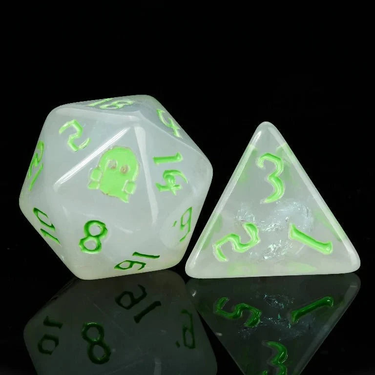 Star Resin RPG Dice Set – Ghost Flame – Kickstarter Dice — Ghost Flame Resin Dice Set
