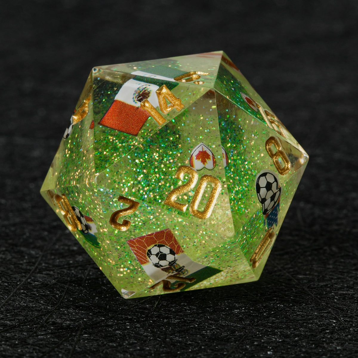 Star Resin RPG Dice Set – Glitter – alternate product view
