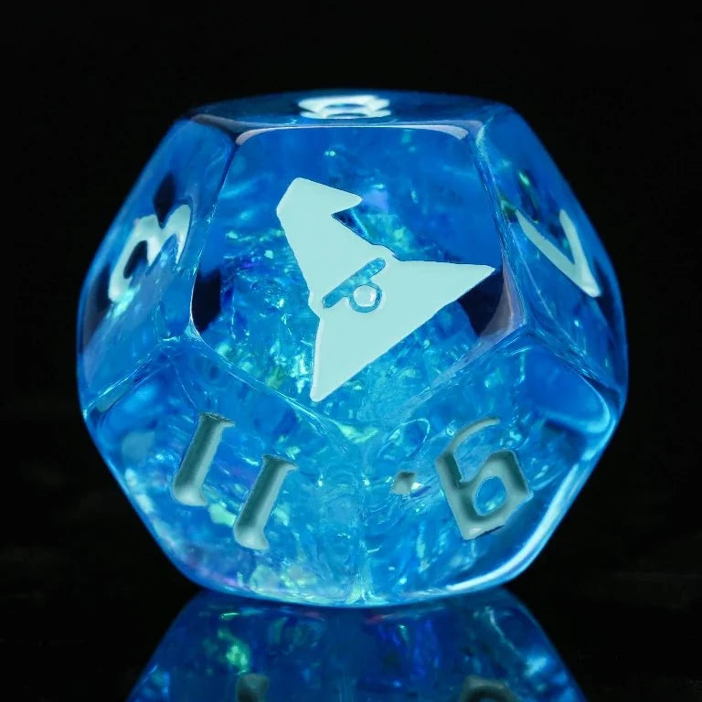 Star Resin RPG Dice Set – Kickstarter Witch – Kickstarter Trickster Dice - Kickstarter Blue Resin DND D12 Dice