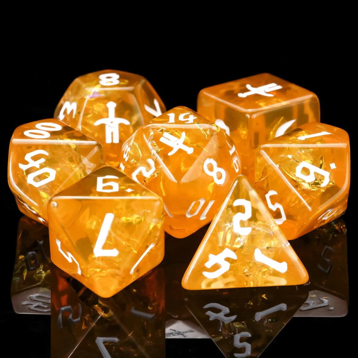 Star Resin RPG Dice Set – Warrior Class – Kickstarter Dice – Warrior Class Resin Dice Set